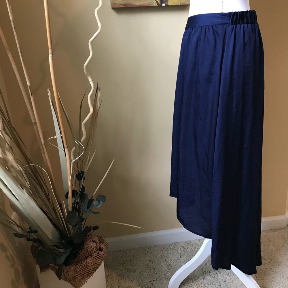 Lauren Conrad High Low Navy Blue Skirt Sz S